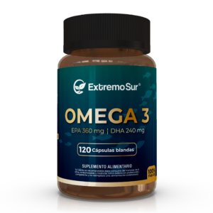 Omega 3 EPA y DHA Extremo Sur, 120 Cápsulas Blandas