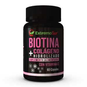 Biotina + Colágeno Hidrolizado + Vitamina C Extremo Sur, Cápsulas
