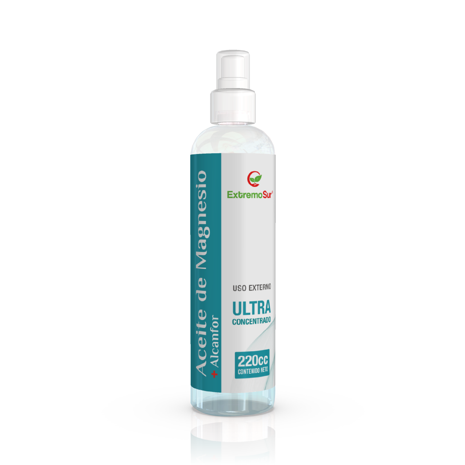 Aceite de Magnesio con Alcanfor Extremo Sur, 220 cc